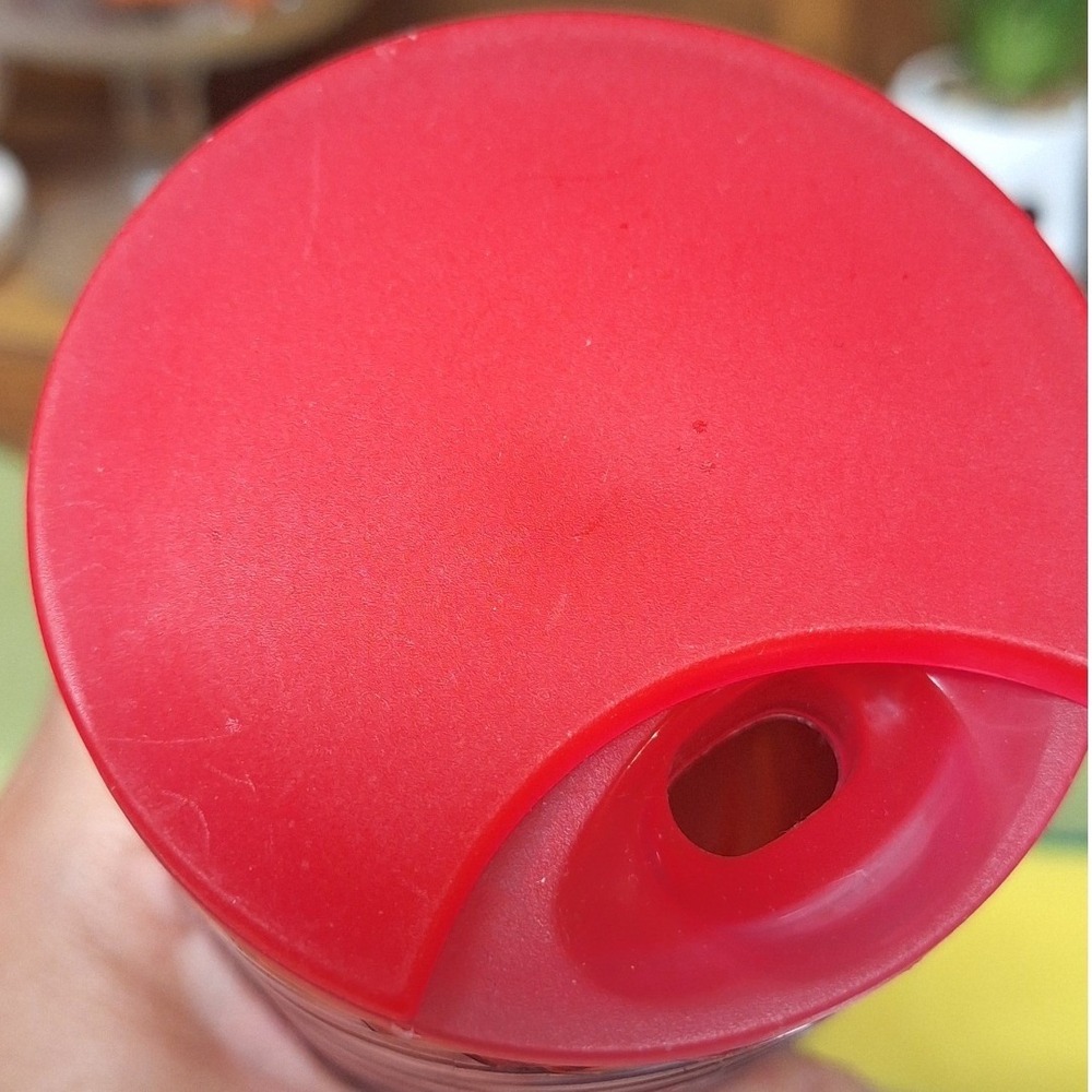 Starbucks 2022 Holiday Red Translucent Swirl Acrylic 16oz Tumbler Lid - Picture 3 of 6